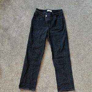 Black Abercrombie 90’s straight ultra high rise jeans